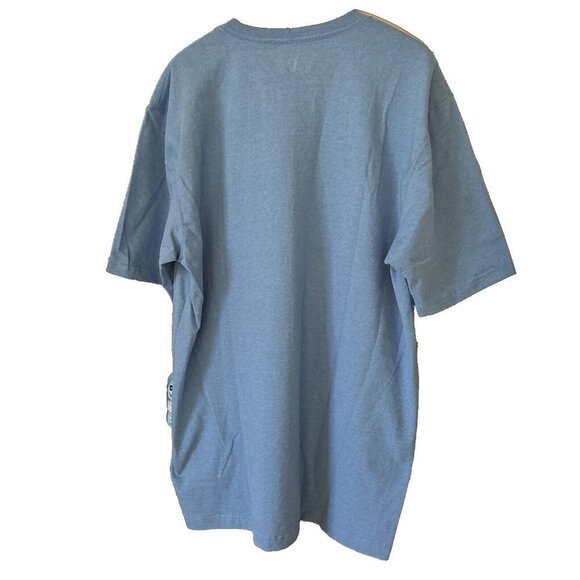 Men's Carhartt Pocket Tee Shirt Large Tall Blue Loose Fit K87-M Active Work NWT - Picture 10 of 10